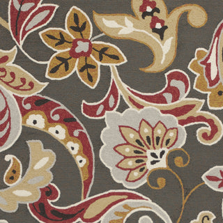 KAS Harbor 4213 Taupe Flora Area Rug Corner Image