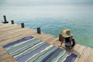 KAS Harbor 4216 Ocean Lagoon Area Rug Corner Image