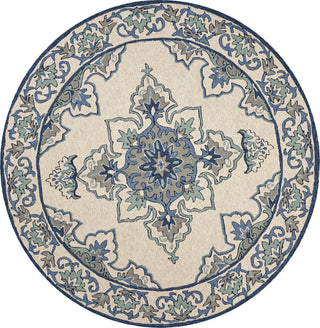 KAS Harbor 4238 Ivory/Blue Serafina Area Rug Runner Image