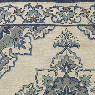 KAS Harbor 4238 Ivory/Blue Serafina Area Rug Corner Image