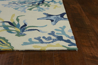 KAS Harbor 4244 Ivory/Blue Oceana Area Rug Round Image