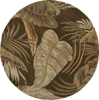 KAS Havana 2615 Mocha Rainforest Area Rug Round Image