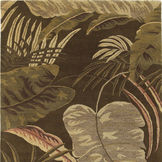 KAS Havana 2615 Mocha Rainforest Area Rug Corner Image