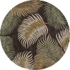 KAS Havana 2617 Espresso Fern View Area Rug Round Image