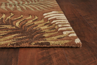 KAS Havana 2623 Rust Fern View Area Rug Corner Image Feature