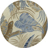 KAS Havana 2624 Ivory/Blue Rainforest Area Rug Round Image