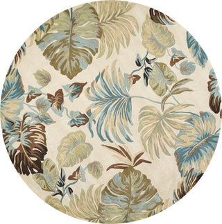 KAS Havana 2630 Ivory/Blue Oasis Area Rug Corner Image