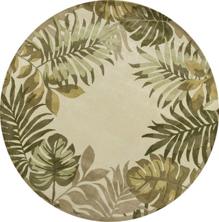 KAS Havana 2635 Ivory Paradise Area Rug Round Image