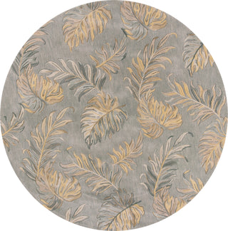 KAS Havana 2639 Grey Palms Area Rug Round Image