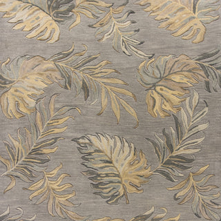 KAS Havana 2639 Grey Palms Area Rug Corner Image