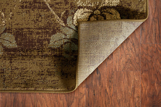 KAS Heritage 9350 Olive Damask Area Rug