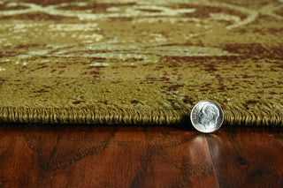 KAS Heritage 9350 Olive Damask Area Rug