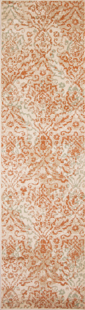 KAS Heritage 9352 Champagne Damask Area Rug Round Image