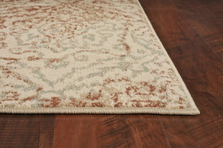 KAS Heritage 9352 Champagne Damask Area Rug Corner Image