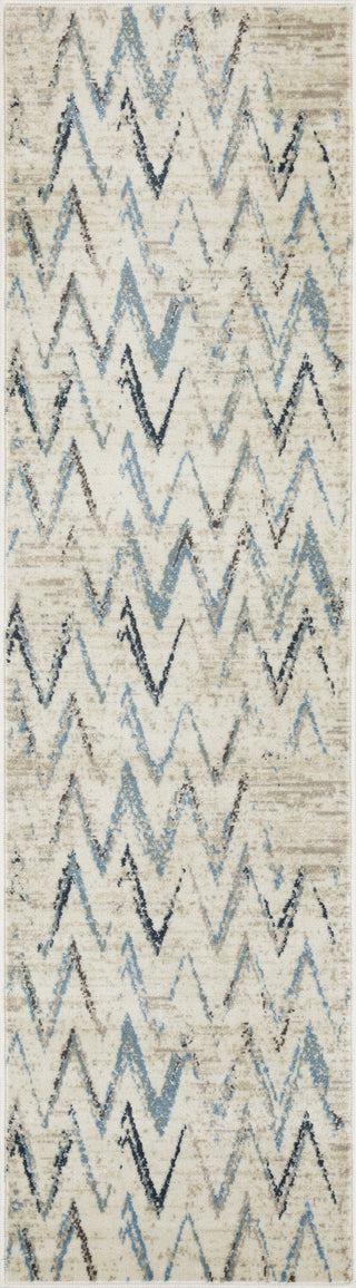KAS Heritage 9364 Ivory/Blue Chevron Area Rug