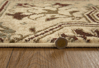 KAS Heritage 9374 Ivory/Blue Medallion Area Rug Corner Image