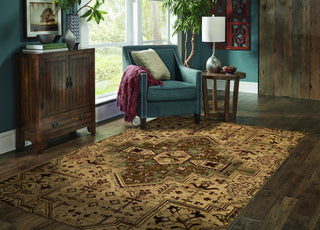 KAS Heritage 9374 Ivory/Blue Medallion Area Rug Lifestyle Image Feature