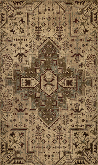KAS Heritage 9374 Ivory/Blue Medallion Area Rug main image