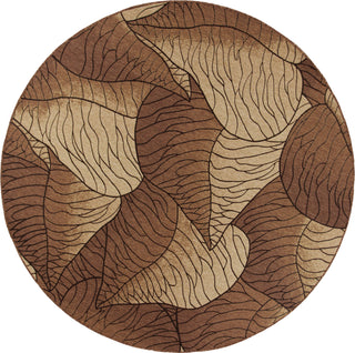 KAS Horizon 5704 Beige Fauna Area Rug Round Image