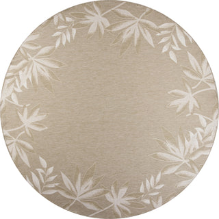 KAS Horizon 5706 Sage Fern Border Area Rug Round Image