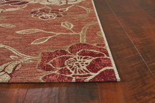 KAS Horizon 5708 Brick Red Flora Area Rug Runner Image Feature