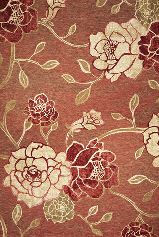 KAS Horizon 5708 Brick Red Flora Area Rug Main Image