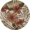 KAS Horizon 5710 Ivory Hibiscus Area Rug Round Image
