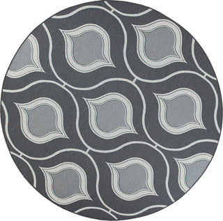 KAS Horizon 5728 Slate Groove Area Rug Corner Image