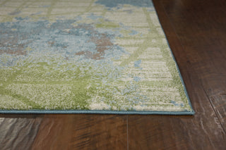 KAS Illusions 6207 Green/Blue Visions Area Rug Round Image