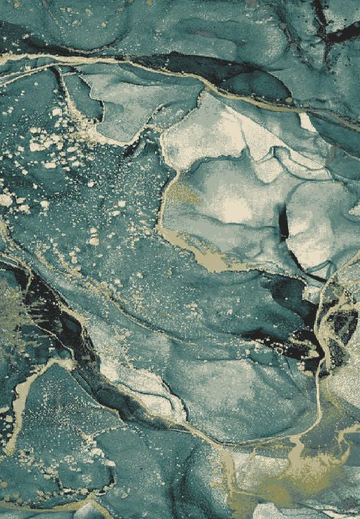 KAS Illusions 6225 Teal Stone Area Rug main image