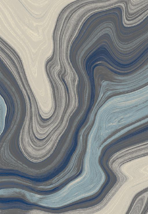 KAS Illusions 6227 Blue/Grey Marble Area Rug main image