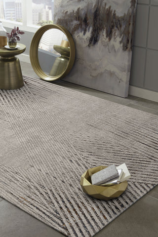 KAS Inspire 7504 Ivory/Grey Parker Area Rug