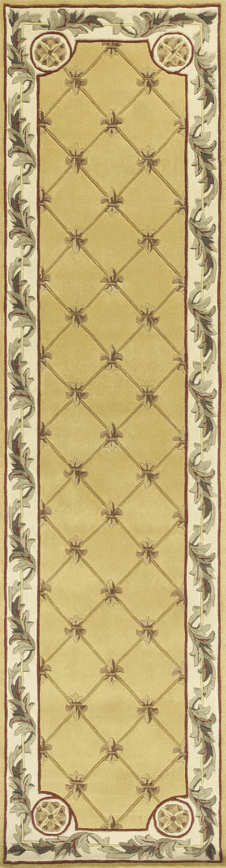 KAS Jewel 0308 Gold Fleur-De-Lis Area Rug Main Image