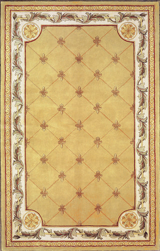 KAS Jewel 0308 Gold Fleur-De-Lis Area Rug Main Image