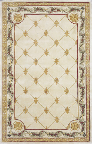 KAS Jewel 0310 Antique Ivory Fleur-De-Lis Area Rug Main Image