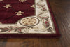 KAS Jewel 0311 Red Fleur-De-Lis Area Rug Corner Image