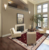 KAS Jewel 0311 Red Fleur-De-Lis Area Rug Lifestyle Image Feature