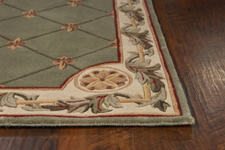 KAS Jewel 0313 Sage Fleur-De-Lis Area Rug Main Image