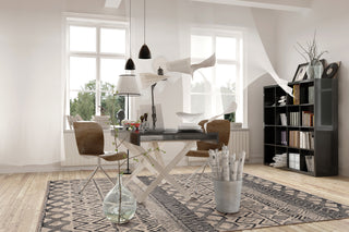 KAS Laguna 7628 Grey Horizon Area Rug Runner Image Feature