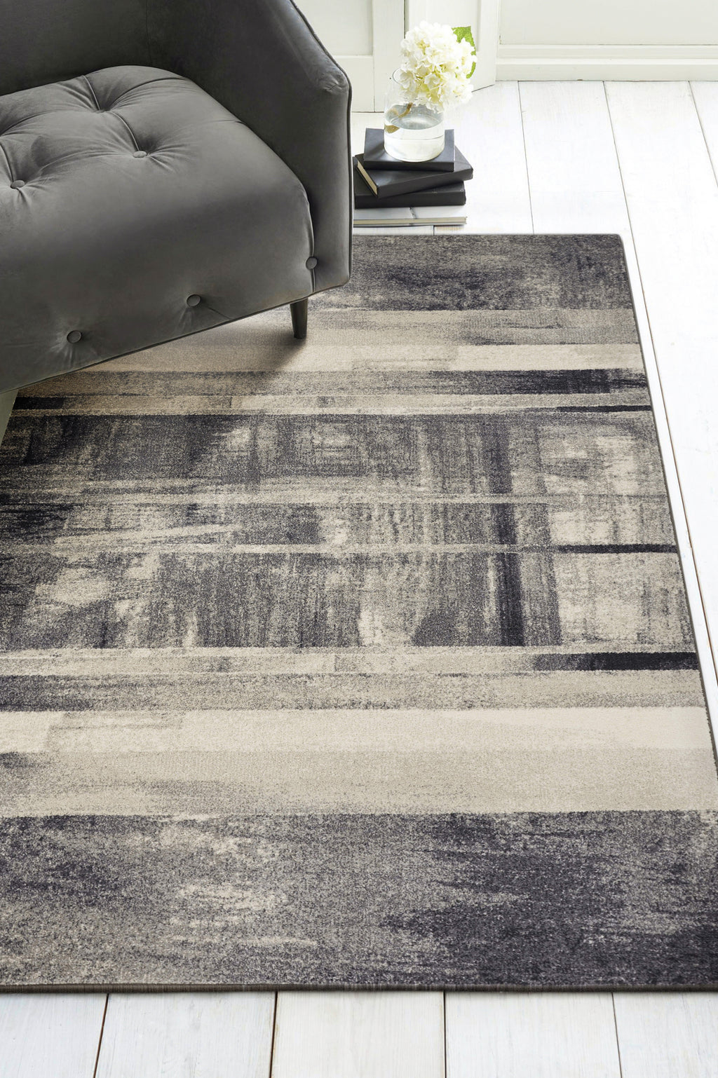 KAS Laguna 7629 Grey Transitions Area Rug Runner Image Feature
