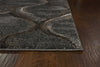 KAS Landscapes 5906 Charcoal Groove Area Rug Round Image Feature