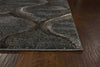 KAS Landscapes 5906 Charcoal Groove Area Rug Round Image Feature