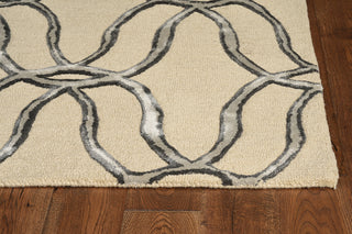 KAS Libby Langdon Upton 4300 Putty/Silver Streamer Area Rug Main Image