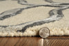 KAS Libby Langdon Upton 4300 Putty/Silver Streamer Area Rug side height