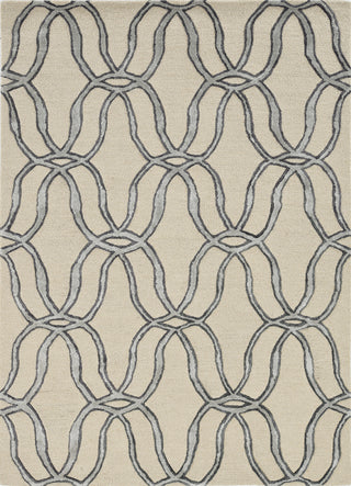 KAS Libby Langdon Upton 4300 Putty/Silver Streamer Area Rug main image