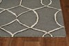 KAS Libby Langdon Upton 4303 Charcoal/Snow Groovy Gate Area Rug Main Image