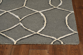 KAS Libby Langdon Upton 4303 Charcoal/Snow Groovy Gate Area Rug Main Image