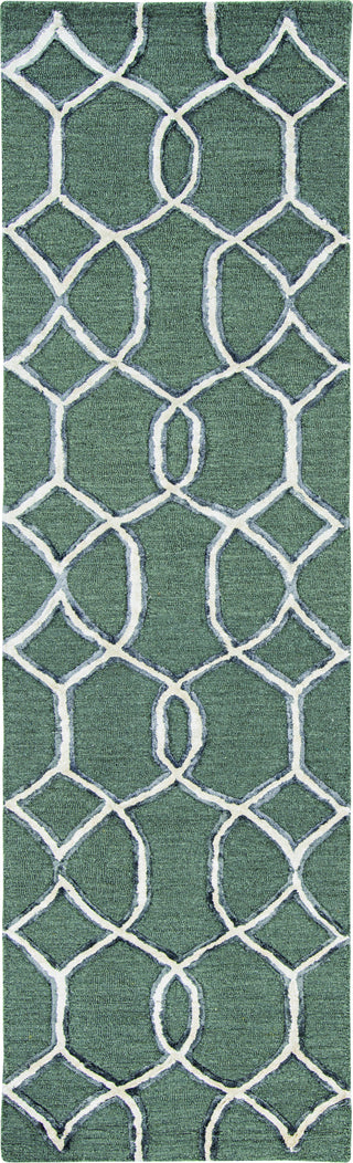 KAS Libby Langdon Upton 4303 Charcoal/Snow Groovy Gate Area Rug