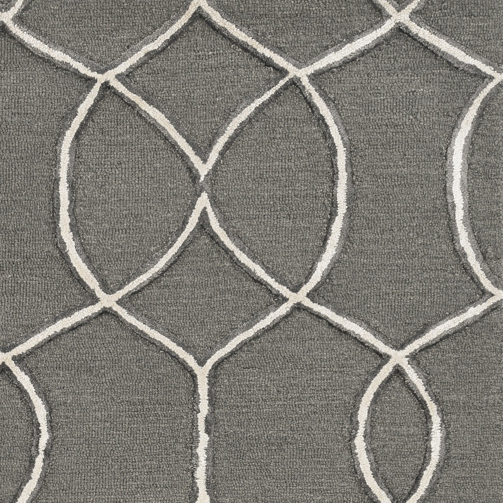 KAS Libby Langdon Upton 4303 Charcoal/Snow Groovy Gate Area Rug Lifestyle Image Feature