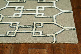 KAS Libby Langdon Upton 4305 Mocha/Ink Asian Trellis Area Rug Round Image